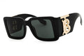 FRONT VIEW OF BURBERRY 0BE4406U IN BLACK DESIGNER SUNGLASSES
