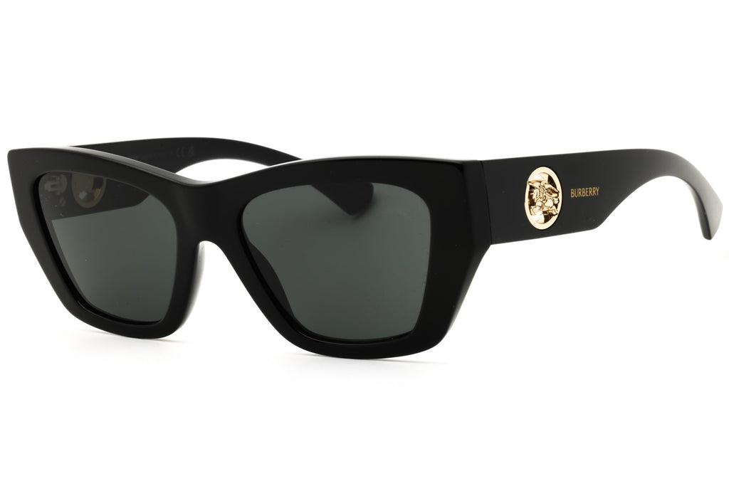 FRONT VIEW OF BURBERRY 0BE4492 IN BLACK DESIGNER SUNGLASSES