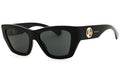 FRONT VIEW OF BURBERRY 0BE4492 IN BLACK DESIGNER SUNGLASSES