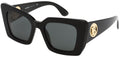 FRONT VIEW OF BURBERRY BE4344 IN BLACK DESIGNER SUNGLASSES
