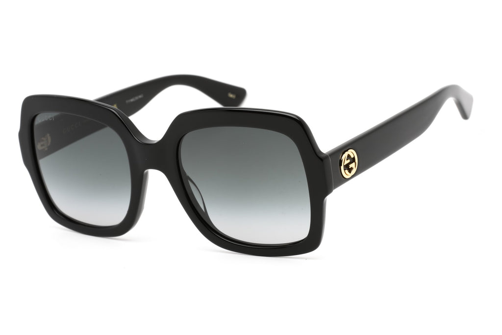 FRONT VIEW OF GUCCI GG0036SN IN BLACK GREY GRADIENT DESIGNER SUNGLASSES