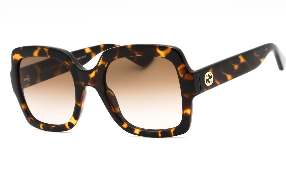 FRONT VIEW OF GUCCI GG1337S IN HAVANA DESIGNER SUNGLASSES