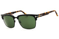FRONT VIEW OF TOM FORD FT0367 IN BLACK BLONDE HAVANA DESIGNER SUNGLASSES
