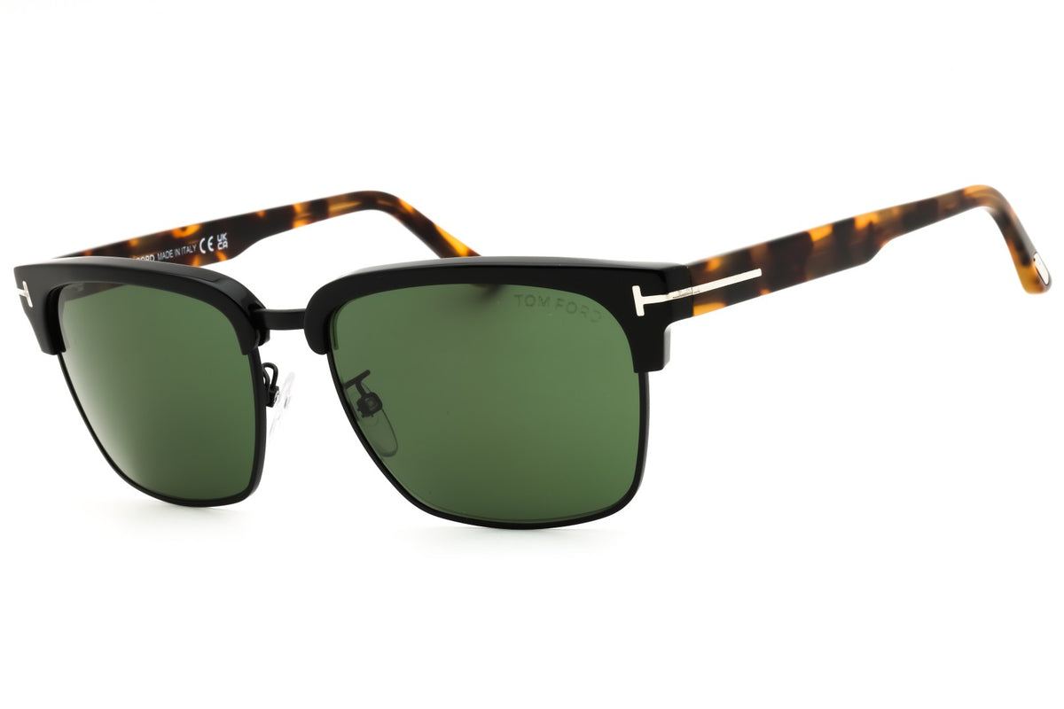 FRONT VIEW OF TOM FORD FT0367 IN BLACK BLONDE HAVANA DESIGNER SUNGLASSES