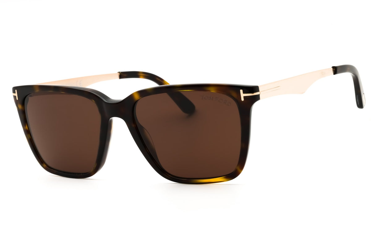 FRONT VIEW OF TOM FORD FT0862 IN DARK HAVANA DESIGNER SUNGLASSES