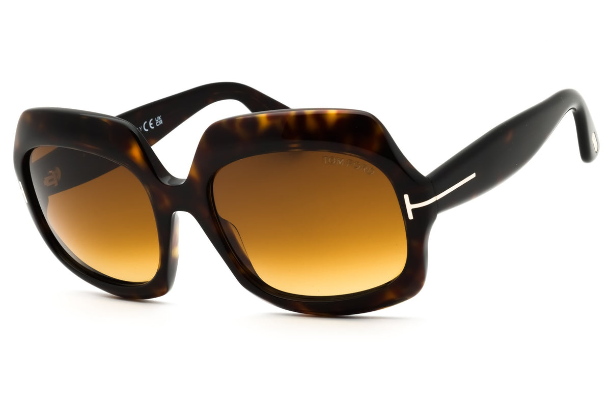FRONT VIEW OF TOM FORD FT1155 IN DARK HAVANA DESIGNER SUNGLASSES