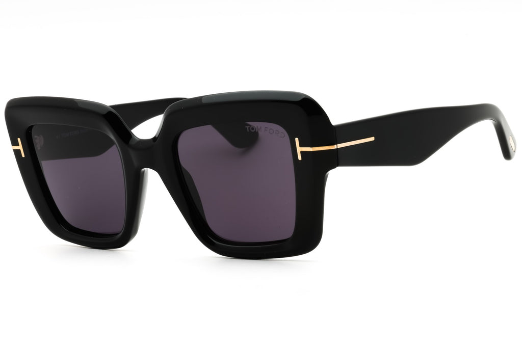 FRONT VIEW OF TOM FORD FT1157 IN BLACK DESIGNER SUNGLASSES