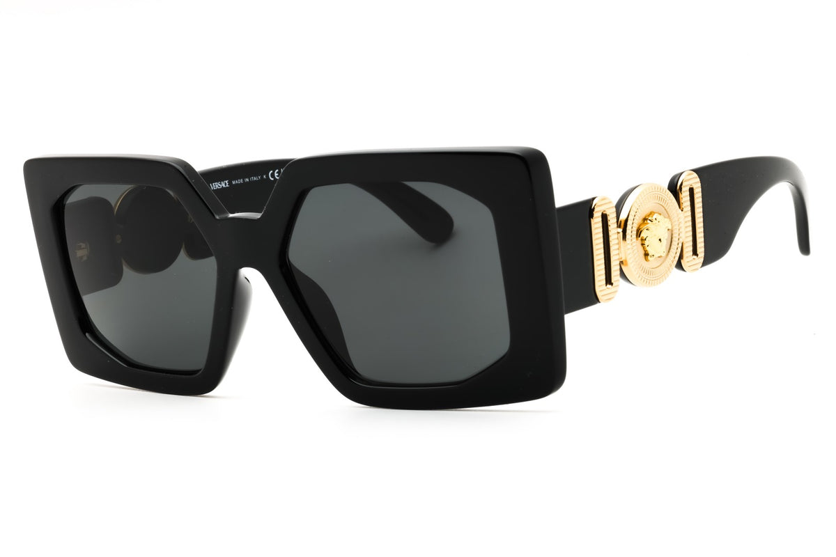 SIDE VIEW OF VERSACE OVE4478U IN BLACK DESIGNER SUNGLASS