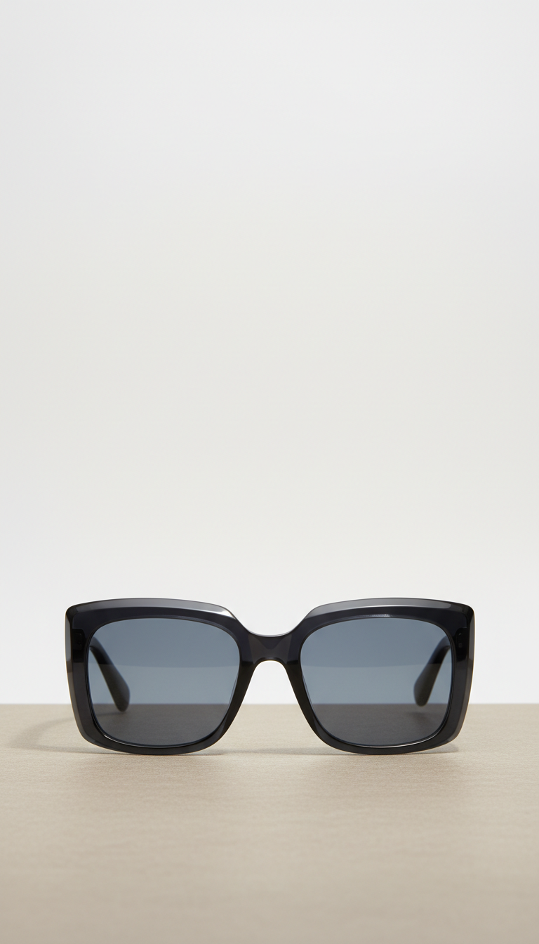 Oversized acetate sunglasses with gradient lens